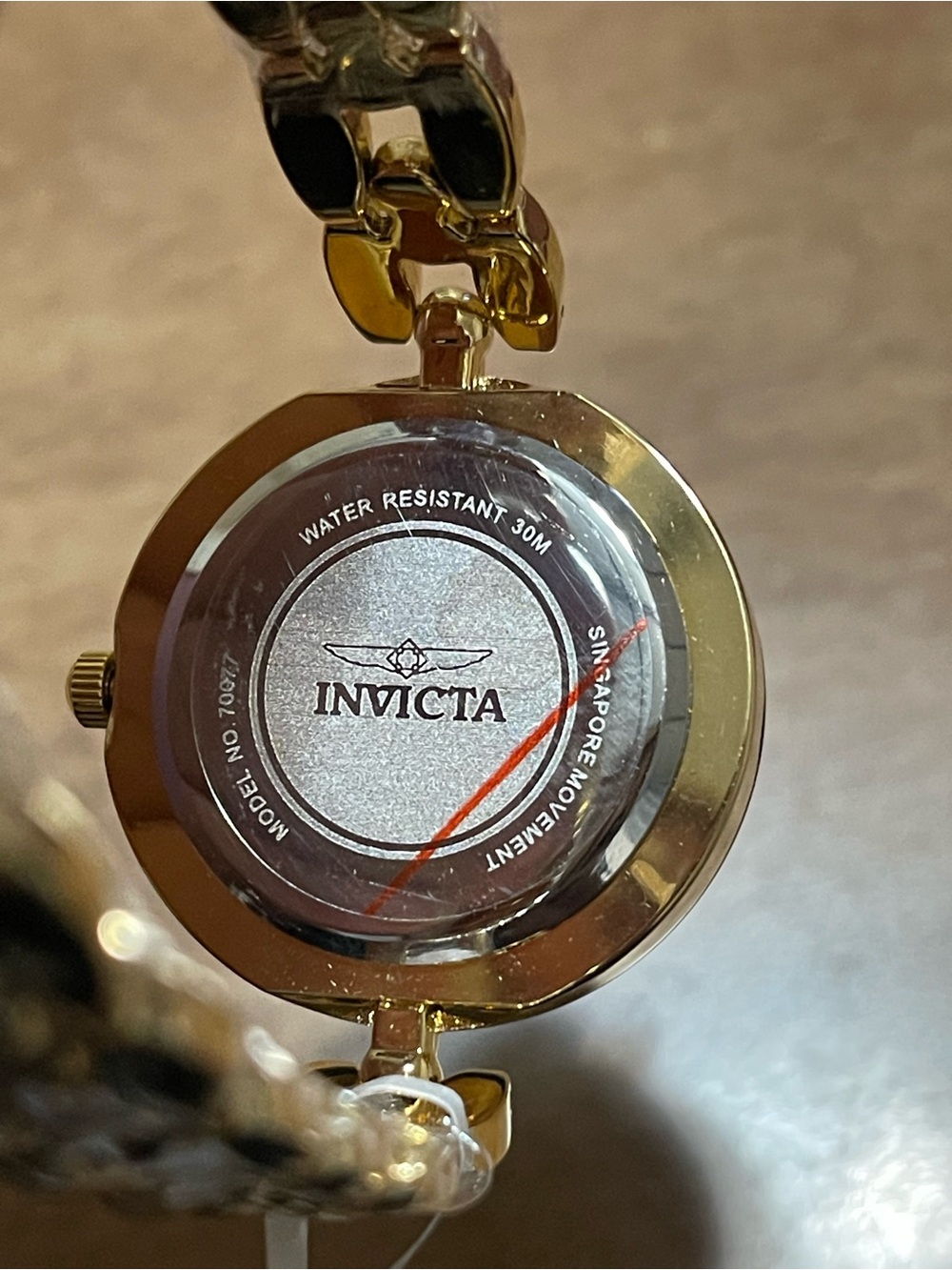 INVICTA Mayamar 6 Senses Interchangeable Bezel Lady 33mm Gold & Gold Dial New - Picture 7 of 11